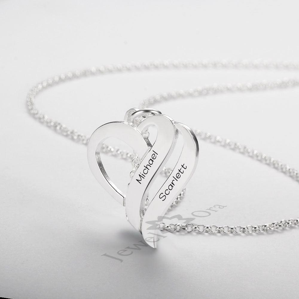 Heart Shape Personalized Name Pendant Necklace - Personalized Jewel