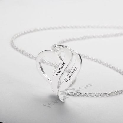 Heart Shape Personalized Name Pendant Necklace - Personalized Jewel