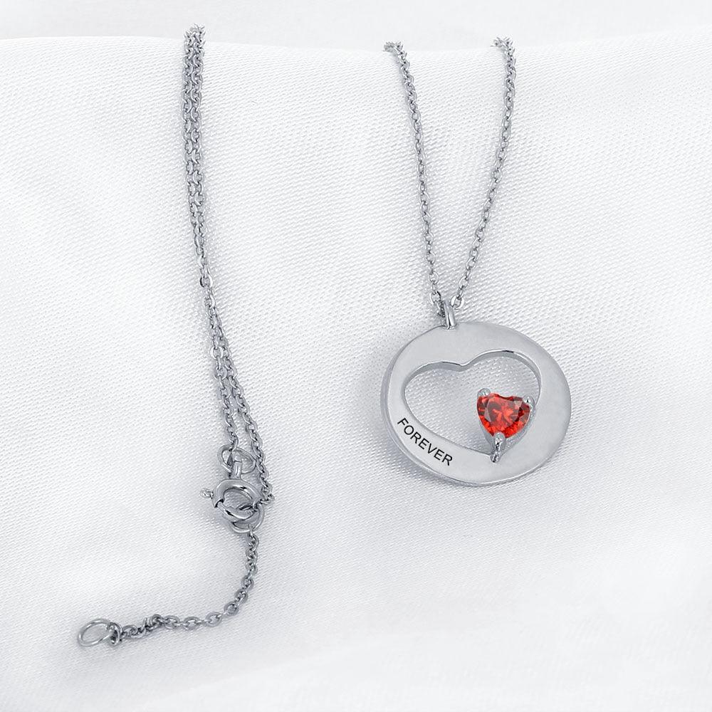 Heart Shaped Cute Sterling Silver Pendants with Engravings- Personalized Necklace for Women - Personalized Jewel