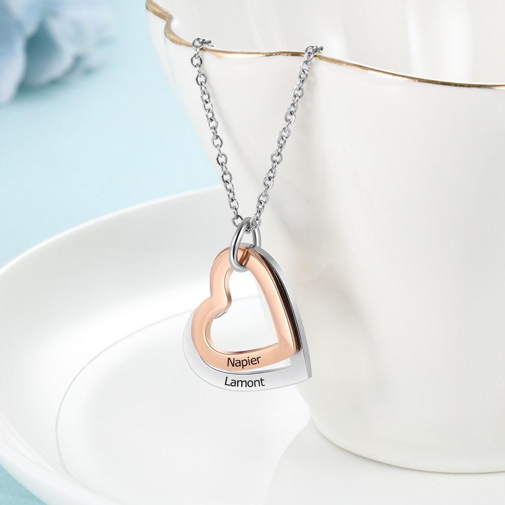 Hollow Heart Stainless Steel Necklace for Women Sterling Silver Jewelry for Women - Personalized Jewel