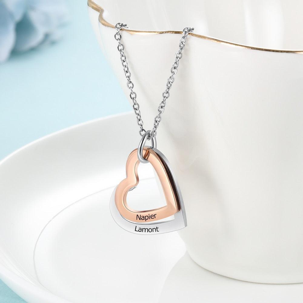 Hollow Heart Stainless Steel Necklace for Women Sterling Silver Jewelry for Women - Personalized Jewel
