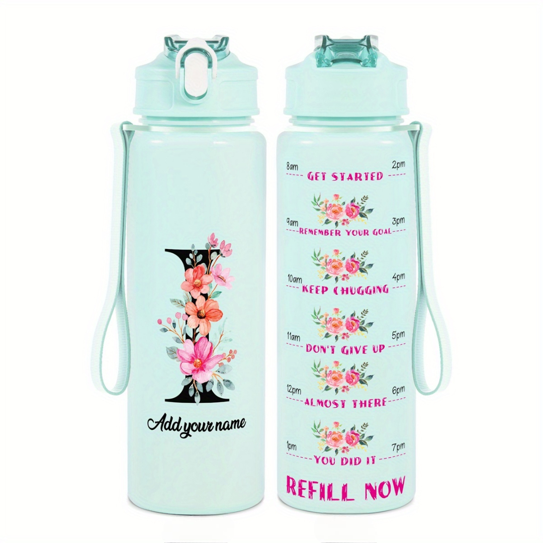 Personalized Water Tracker Bottle With Custom Name