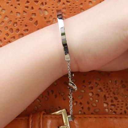 ID Bangles Personalised Gifts For Women Commemorate Engrave Name Stainless Steel Bracelets & Bangles - Personalized Jewel