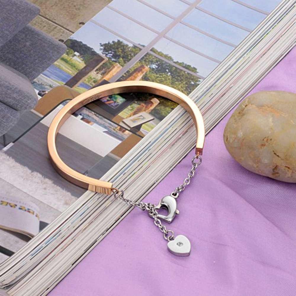 ID Bangles Personalised Gifts For Women Commemorate Engrave Name Stainless Steel Bracelets & Bangles - Personalized Jewel
