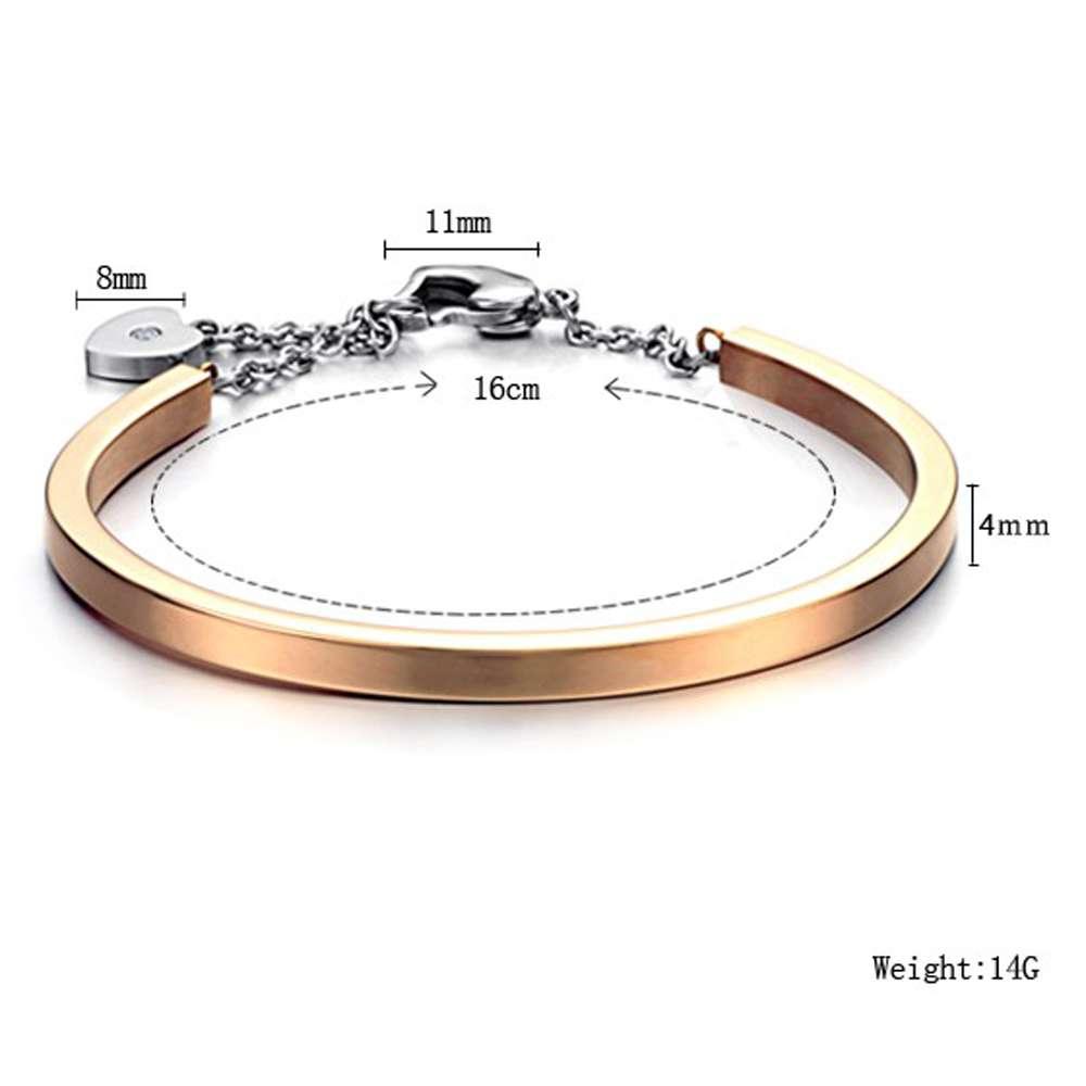 ID Bangles Personalised Gifts For Women Commemorate Engrave Name Stainless Steel Bracelets & Bangles - Personalized Jewel
