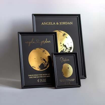 Custom Moon Phase Couple Frame-Personalized Jewels