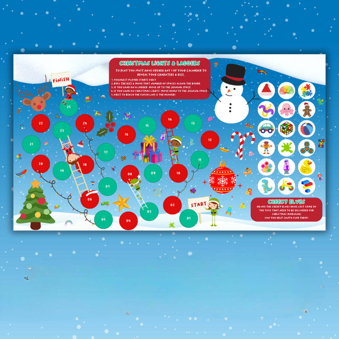 Fidget Advent Calendar With Interactive Board Game-Personalized Jewels