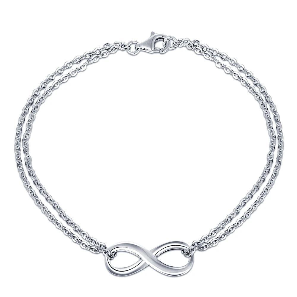Infinity 925 Sterling Silver Trendy Bracelet for Women, Anniversary Bracelet & Bangles Gift for Women - Personalized Jewel