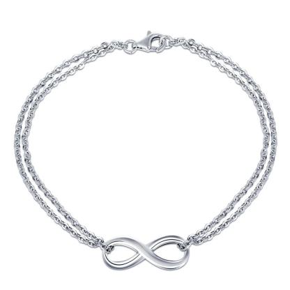 Infinity 925 Sterling Silver Trendy Bracelet for Women, Anniversary Bracelet & Bangles Gift for Women - Personalized Jewel