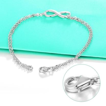 Infinity 925 Sterling Silver Trendy Bracelet for Women, Anniversary Bracelet & Bangles Gift for Women - Personalized Jewel
