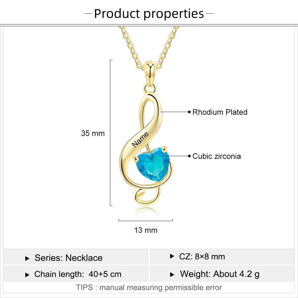 Jewelry for Girls- Copper Jewelry for Women Birthstone Pendant for Women - Personalized Jewel