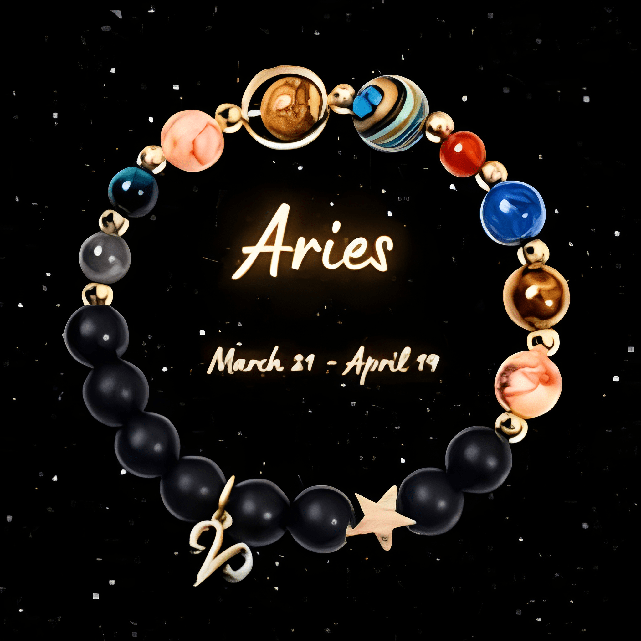 Celestial Zodiac Solar System Charm Bracelet
