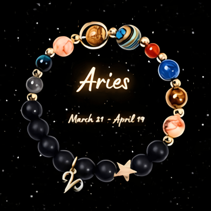 Celestial Zodiac Solar System Charm Bracelet