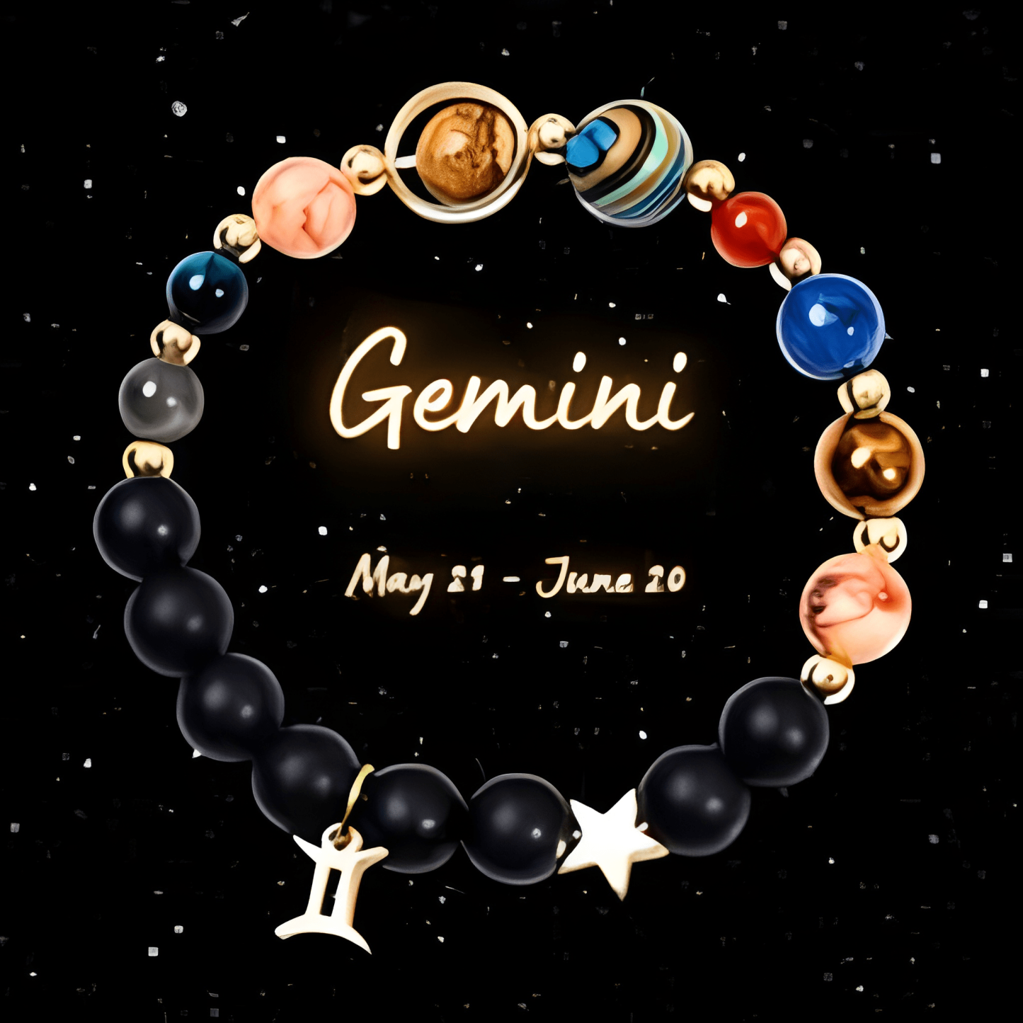 Celestial Zodiac Solar System Charm Bracelet