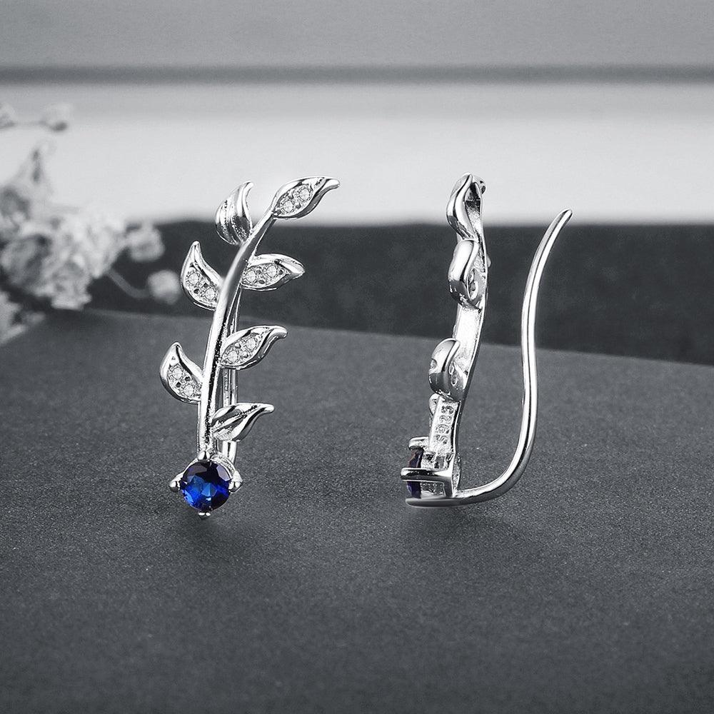 Leaf Accessories For Women Blue Cubic Zirconia Earrings For Women - Personalized Jewel