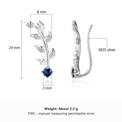 Leaf Accessories For Women Blue Cubic Zirconia Earrings For Women - Personalized Jewel