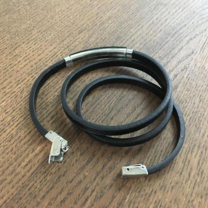 Leather Bracelet for Men Stainless Steel Double Layer Bracelet - Personalized Jewel