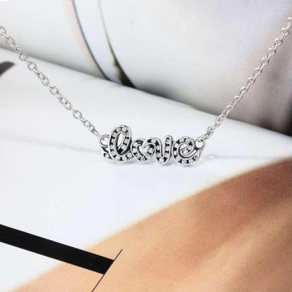 Letter LOVE Pendant For Women Zirconia Stud Necklace For Women - Personalized Jewel