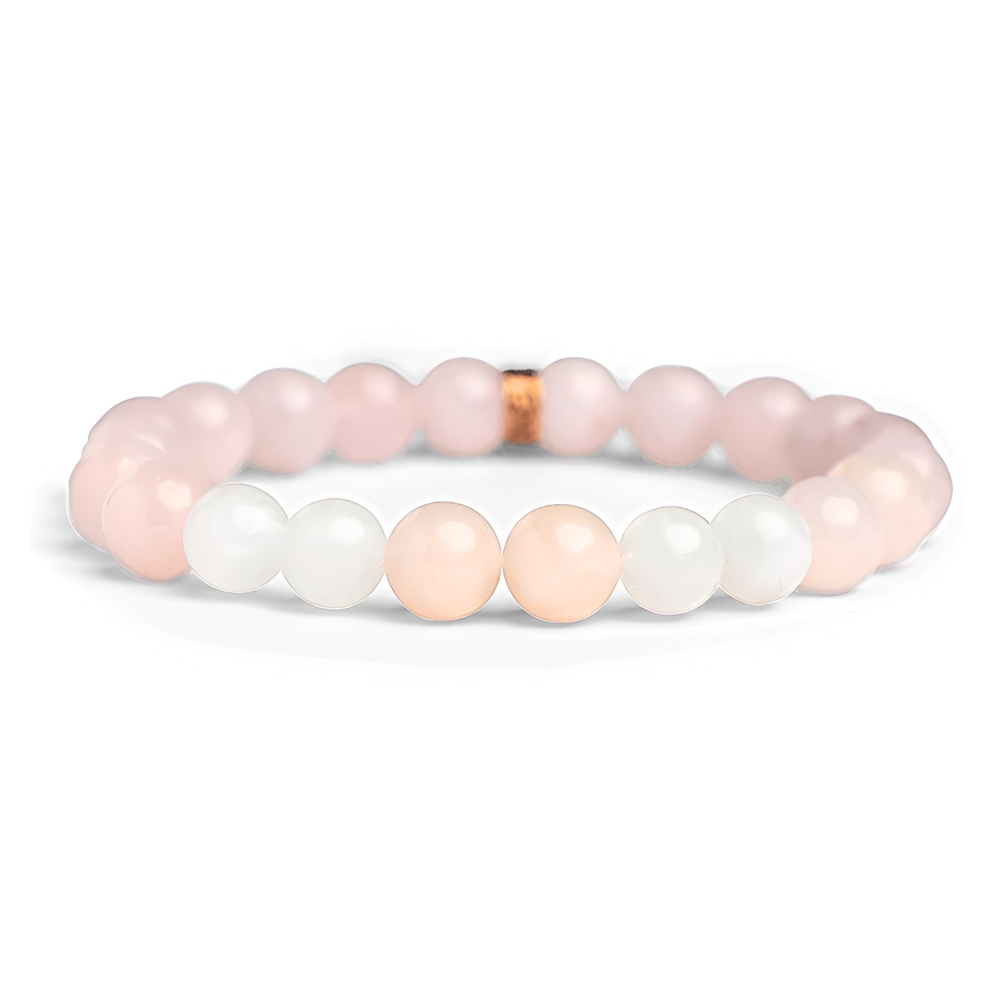 Rose Quartz And Moonstone Energy Bracelet-Personalized Jewels