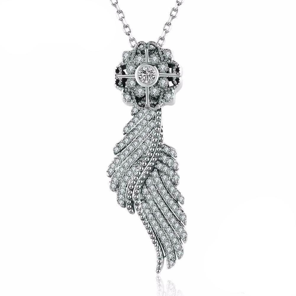 Luxurious 925 Sterling Silver Necklace With CZ Stones, Ethnic Women’s Jewelry For Wedding - Personalized Jewel