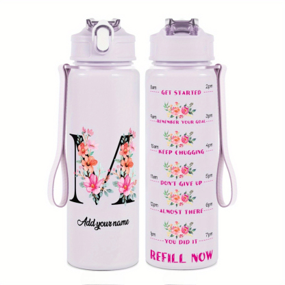 Personalized Water Tracker Bottle With Custom Name