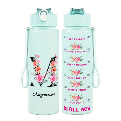Personalized Water Tracker Bottle With Custom Name