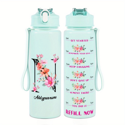Personalized Water Tracker Bottle With Custom Name