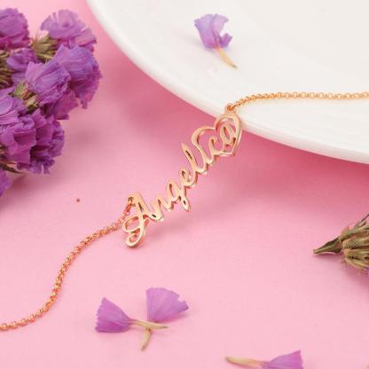 Neckpiece With Customised Nameplate - Personalized Jewel