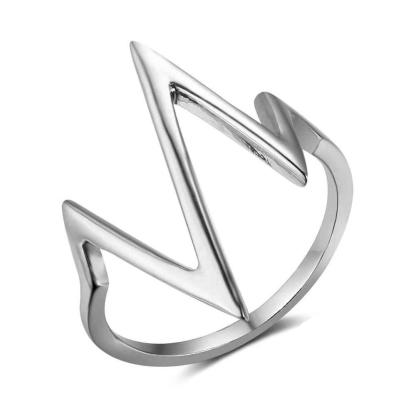 New 925 Sterling Sliver Rings for Women Unique Design Lightning Heartbeat Shape Romantic Style Gift to Girls - Personalized Jewel