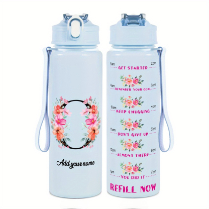 Personalized Water Tracker Bottle With Custom Name