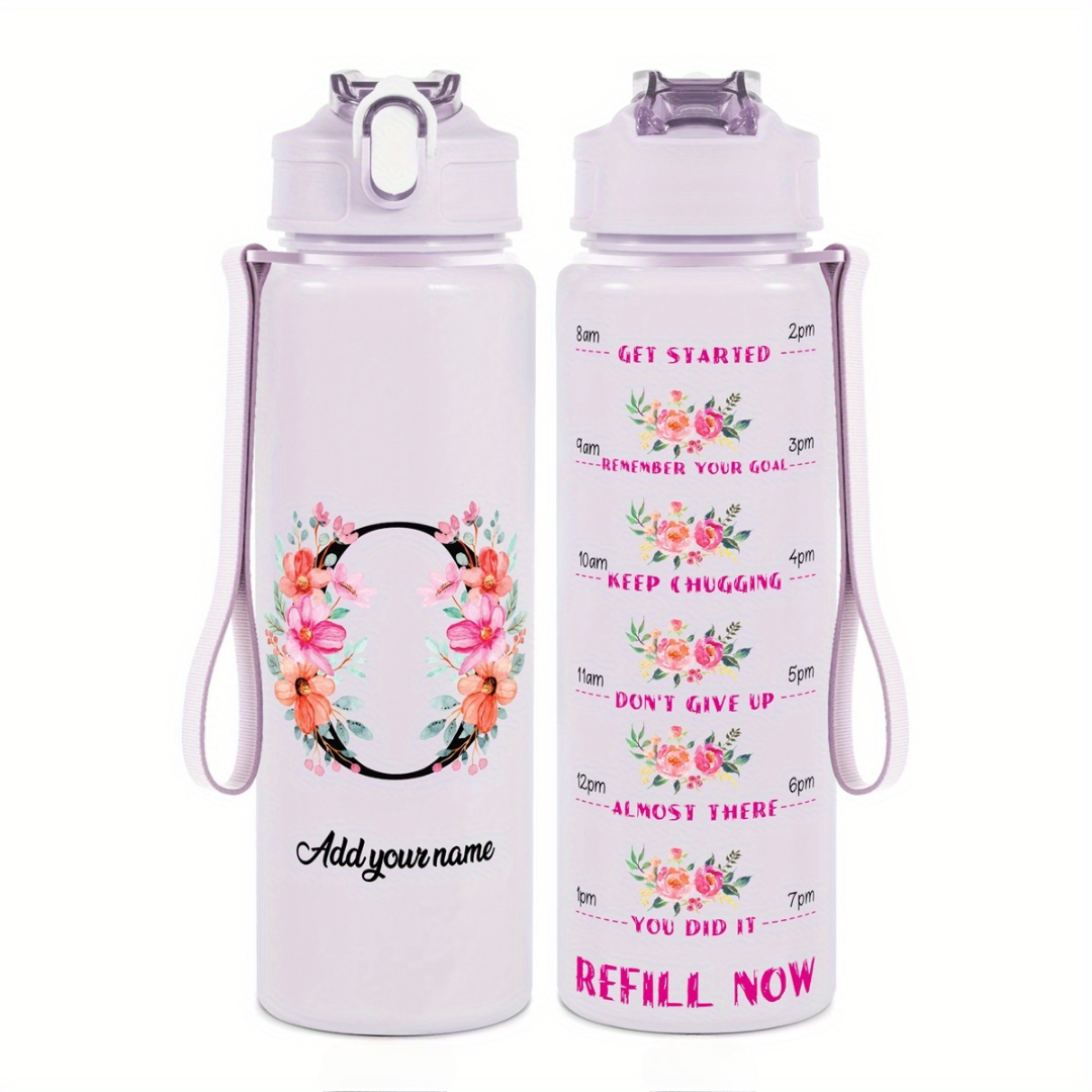 Personalized Water Tracker Bottle With Custom Name