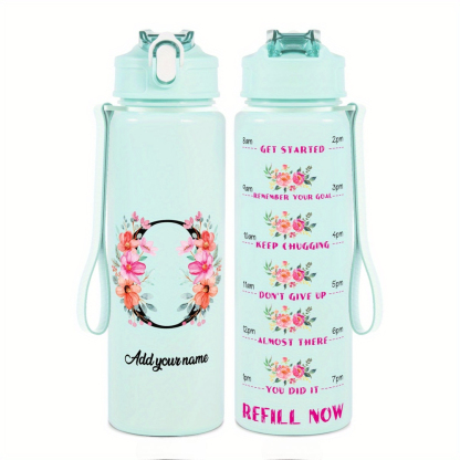 Personalized Water Tracker Bottle With Custom Name