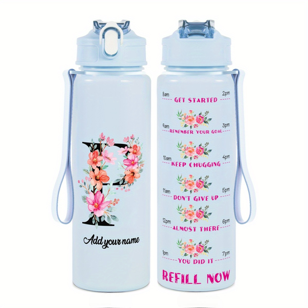 Personalized Water Tracker Bottle With Custom Name