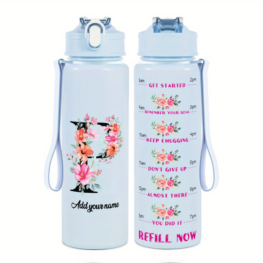 Personalized Water Tracker Bottle With Custom Name