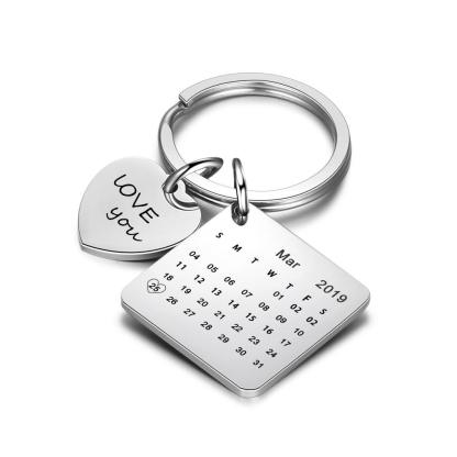 Personalised Keyring With Date Engraved - Personalized Jewel