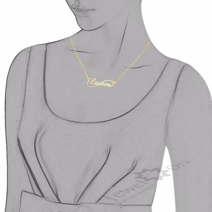 Personalized 925 Sterling Silver 8 Shape Infinity Necklace With Custom Name Pendant, Gift For Women - Personalized Jewel