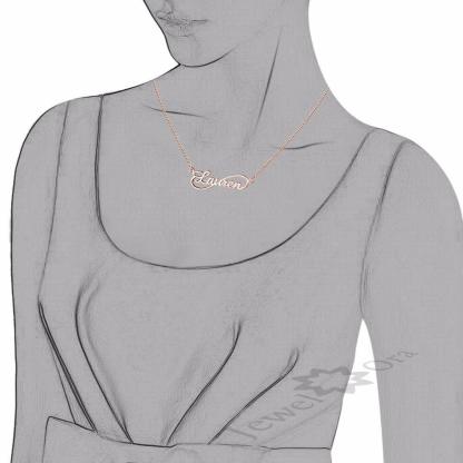Personalized 925 Sterling Silver 8 Shape Infinity Necklace With Custom Name Pendant, Gift For Women - Personalized Jewel