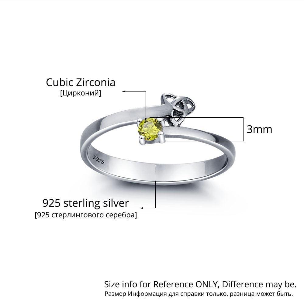 Personalized 925 Sterling Silver Engrave Name & Birthstone Rings, Fashion Jewelry Gift for Women - Personalized Jewel