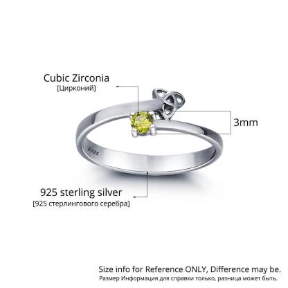 Personalized 925 Sterling Silver Engrave Name & Birthstone Rings, Fashion Jewelry Gift for Women - Personalized Jewel