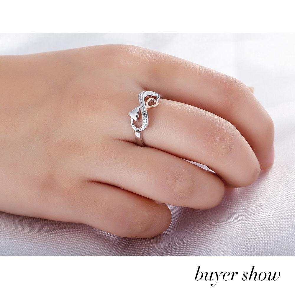 Personalized 925 Sterling Silver Heart Arrow Rings for Women, Fashion Jewelry Gift - Personalized Jewel
