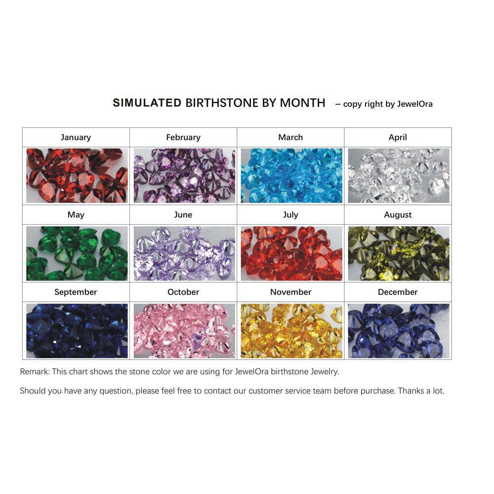 Personalize 925 Sterling Silver Flower Name Necklace DIY Birthstone Friendship & Family Christmas Gift-Personalized Jewels