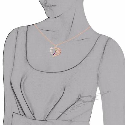 Personalized 925 Sterling Silver Heart Pendant Necklace - Personalized Jewel