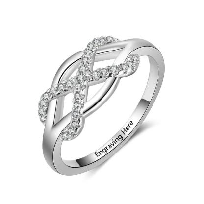 Personalized 925 Sterling Silver Infinity Band-Personalized Jewels