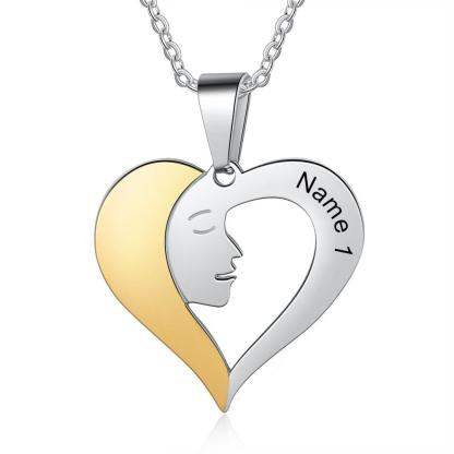 Personalized 925 Sterling Silver Love My Sisters Necklace - Name Engravings Sister Love Heart - Sibling Fashion Gift Jewelry For Friends & Family - Personalized Jewel