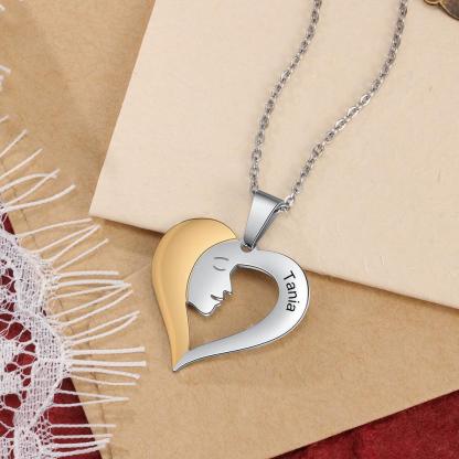 Personalized 925 Sterling Silver Love My Sisters Necklace - Name Engravings Sister Love Heart - Sibling Fashion Gift Jewelry For Friends & Family - Personalized Jewel