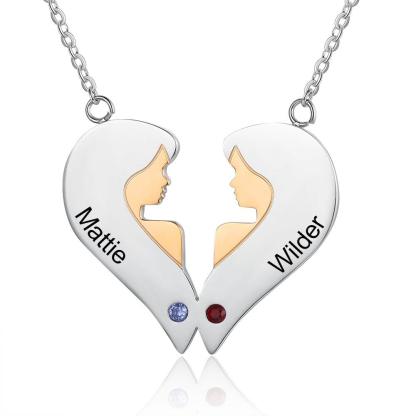 Personalized 925 Sterling Silver My Only Sisters Necklace Sibling Fashion Gift Jewelry For Friends & Family - Personalized Jewel