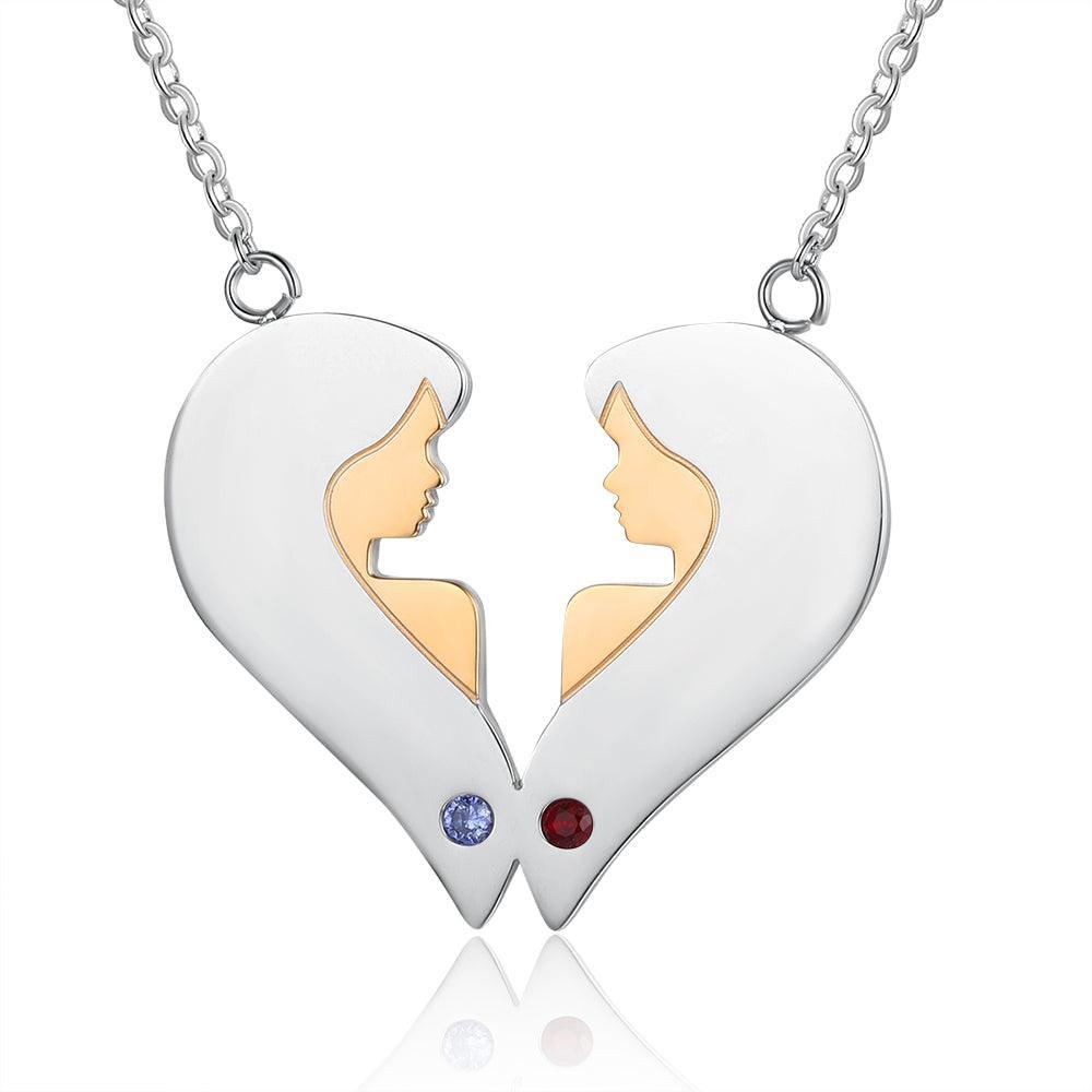 Personalized 925 Sterling Silver My Only Sisters Necklace Sibling Fashion Gift Jewelry For Friends & Family - Personalized Jewel