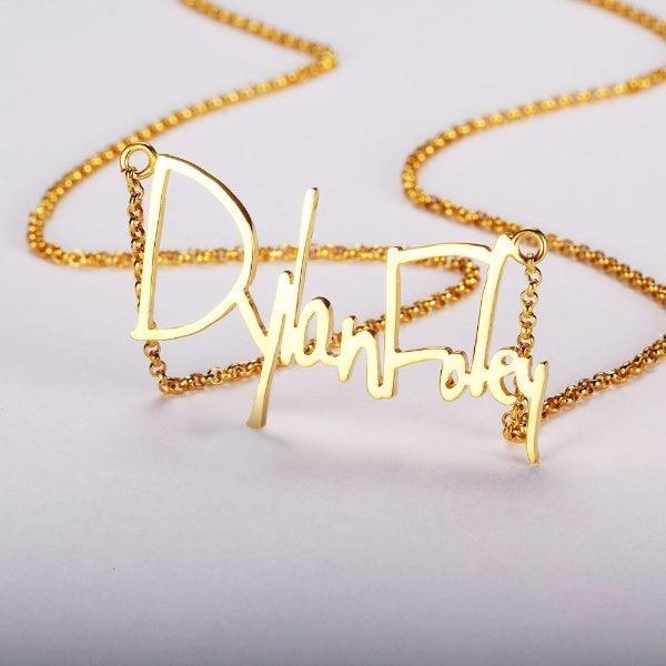 Personalized 925 Sterling Silver Name Pendant Necklace, Handwritten Custom Names Necklace, Gift Jewelry for Friends & Family - Personalized Jewel