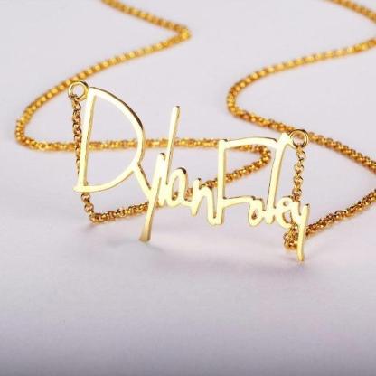 Personalized 925 Sterling Silver Name Pendant Necklace, Handwritten Custom Names Necklace, Gift Jewelry for Friends & Family - Personalized Jewel