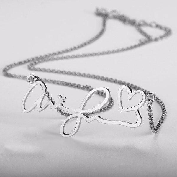 Personalized 925 Sterling Silver Name Pendant Necklace, Handwritten Custom Names Necklace, Gift Jewelry for Friends & Family - Personalized Jewel